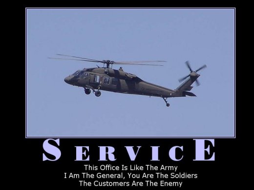 Demotivational: service