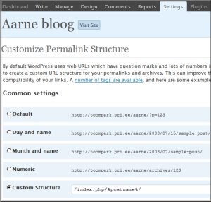 WordPress Permalinks