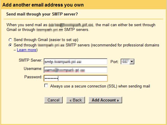 Gmailis enda SMTP serveri seadistamine